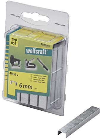 Wolfcraft 7028000 4000 Klammern breit, X-harter Stahl Typ 53 6 mm