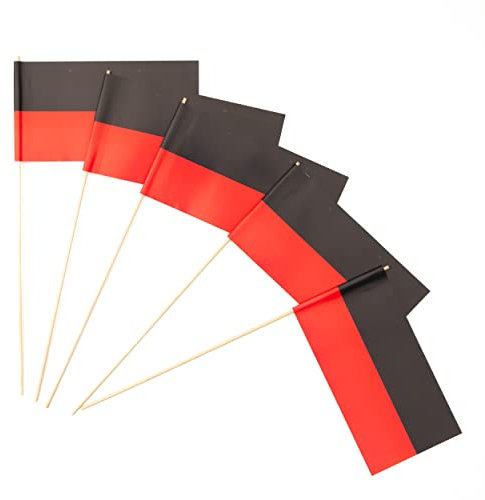 Everflag Papierfähnchen: schwarz-rot 50er Packung