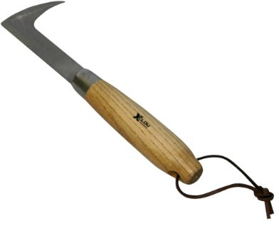 Xclou Garden Plattenfugenreiniger Edelstahl mit Eschengriff, Mehrfarbig, ca. 265 x 71 x 40 mm