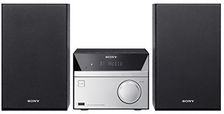 Sony CMT-SBT20B Sistema Hi-Fi, Lettore CD, Radio FM/DAB, USB, NFC, Bluetooth, 12W, Nero/Argento