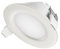 TEVEA® Ultra Flach LED Einbaustrahler IP44 dimmbar für den Wohnbereich |auch für das Bad geeignet| Warmweiß 6W 230V Rahmen weiss Rund Einbauspots Badleuchten (Warmweiss)