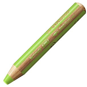 STABILO - Buntstift, Wasserfarbe & Wachsmalkreide - woody 3 in 1 - Einzelstift - hellgrün