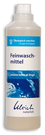 Ulrich Flüssig Feinwaschmittel 1 Liter, Natürlich, Unparfümiert, Waschmittel, Maschinenwäsche, Handwäsche für Delikates