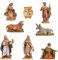 Presepe Fontanini SPA Krippenfigur, 8 Stück, Typ Holz, 12 cm., Holzfarben