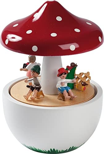 Spieluhr Richard Glässer Spieldose Pilz, 18er Sielwerk Kleine Welt, 08537