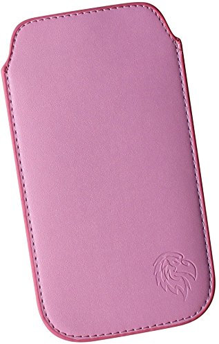Davii Schutztasche für Apple iPhone 2 / 3G / 3GS / 4 / 4S, Einsteck Etui Hülle Lasche ziehen mit Band weich Adler Standard XS Rosa