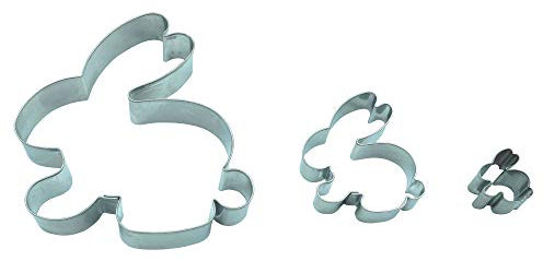 Hase 3er Set Ostern /9,5 cm/ 5,5 cm/ 2,3 cm/Ausstecher, Ausstechform aus Edelstahl
