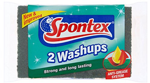 Spontex General Purpose Washups Sponge Scourers 2pk