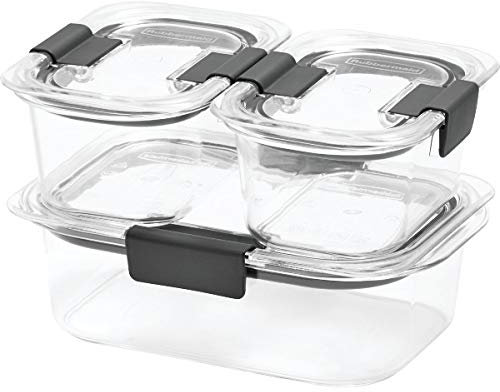 Rubbermaid Commercial Products 2025903 1994230 6-teiliges transparentes Behälter-Set, Kunststoff, durchsichtig
