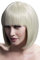 Smiffys Fever Kollektion, Elise Perücke, Blond, Eleganter Bob mit Pony, 33cm / 13in