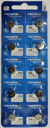 Renata SR726SW 396 SR726 W lote de 10 pilas botones