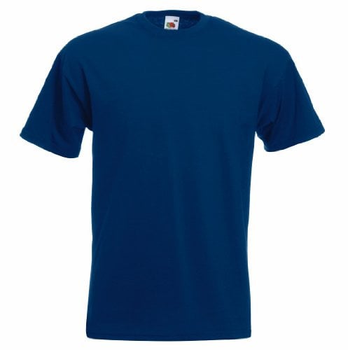 Fruit of the Loom Men's Super Premium Short Sleeve T-Shirt, Navy, Medium
