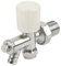 Angled Radiator Rad Valve with Drain Off Chrome 8 mm 8mm x 1/2inch