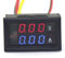 EasyWordMall 0.28 100V DC Digital Voltmeter Ammeter Strom Spannungsmessung LED Dual Display Amperemeter Volt Amp Panel Meter (Rot+Blau; 50A)