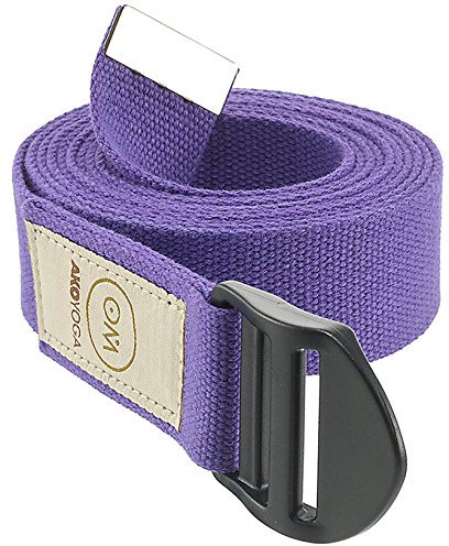Yoga Gurt Lila Baumwolle Hilfsmittel Band Strap optimale Körperhaltung