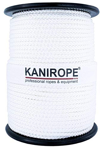 Kanirope® Polyesterseil Seil Polyester POLYBRAID 3mm 100m Weiß 8-fach geflochten