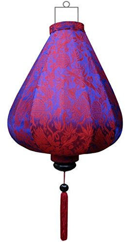 Lampionsenzo Asia Seide Lampion Tropfen Indigo by