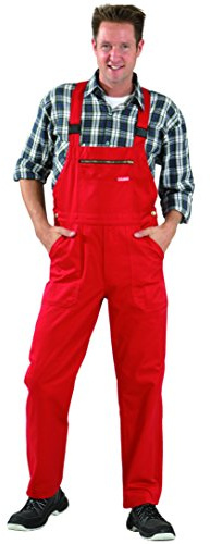 Planam 0631044 MG 290 Latzhose, Mittelrot, Größe 44