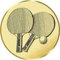 S.B.J - Sportland Pokal/Medaille Emblem, Motiv Tischtennis, Durchmesser 50 mm, Gold