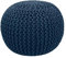 COTTON CRAFT Dori Pouf, handgestrickt, Zopfmuster, 100% Baumwolle, handgefertigt, handgenäht, handgefertigt, handgenäht und handgenäht, 20 Durchmesser x 14 cm hoch