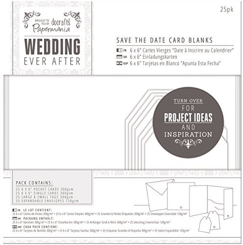 Papermania Karte „Save The Date“, weiß