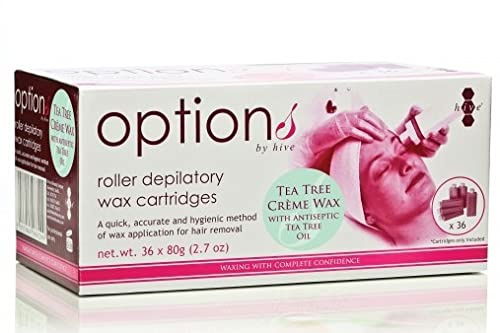 Hive Roller Depilatory Wax Cartridges Tea Tree Creme Wax (36 x 80g)