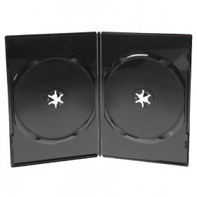 Amaray Custodie doppie per DVD Slim, 7 mm, Nero, 50 pezzi