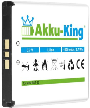 Akku kompatibel mit Sony-Ericsson K800i K530i K550i K630i K660i K800i K810i P990i W850i - ersetzt BST-33