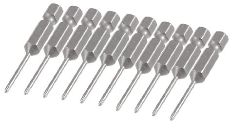 sourcing map 10 PCS 1/10,2 cm Hex 1.6 mm Magnetische Schraubendreher-Bits | 50 mm Länge, Phillips PH00