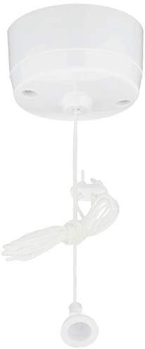 Merriway BH02684 2-Way Ceiling Switch Bathroom Pull Cord, Round 5 Amp-White