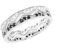 Tuscany Silver Damen Sterling Silber Überzogen mit Rhodium Schwarz und weiß kubic Zirkonia Pave set Zwei-set Stacking Zig Zag Ring 1mm L