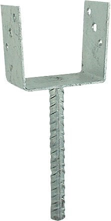 U-Pfostenträger 101mm mit Steindolle Dolle Riffeldolle 200 mm U-Form Pfostenanker tzn