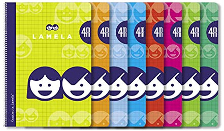 Editorial Lamela 07004 Paquete 10 Cuaderno Basico 4º 40H C/4, 8 colores surtidos