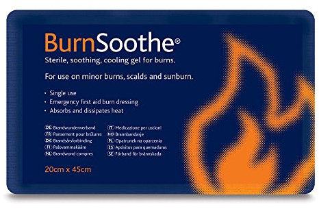 Reliance Medical Burnsoothe Cooling Gel Immediate Dressing For Burns In First Aid Sterile Burns Soothing, Non-Adherent, Non-Toxic, Minimize Trauma And Skin Damage, 20 Cm x 45 Cm, (Pack Of 1)