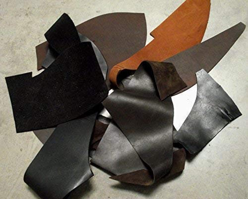 Förster-Fellnest Restos de piel, piezas de piel de vacuno resistente, piel gruesa – para vaina de cuchillo, bolsa pequeña, correas, etc.