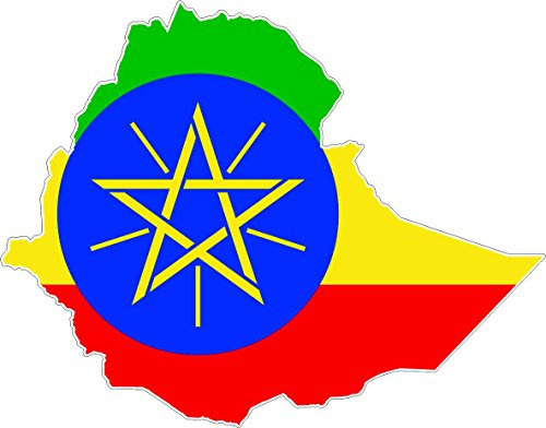 Decal Sticker Adhesive Vinyl Car Flag Ethiopia Card