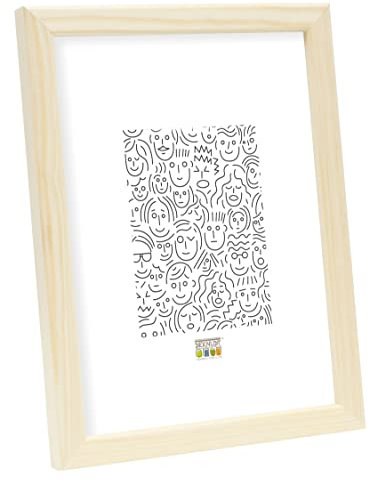 Deknudt Rahmen S41Jh1-18.0X24.0 Naturfarbe, Schmale Leisteaus Holz