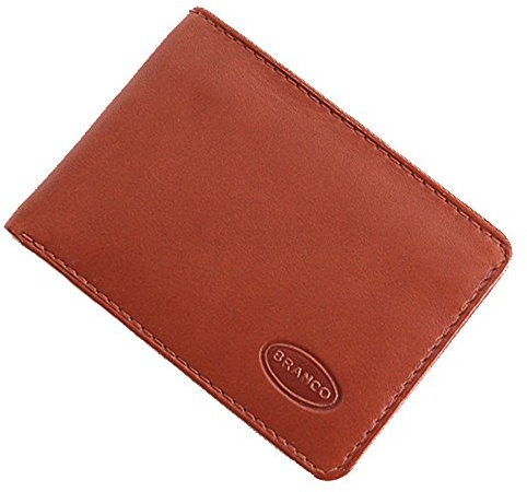 Branco petit Cuir Pour Hommes Porte-monnaie Portefeuille Mini portefeuille 10x7x1cm - Homme, Marron