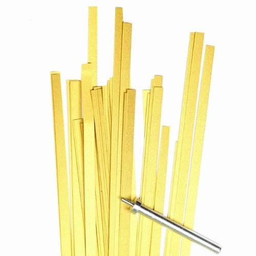 Karen Marie Klip: Quilling Papierstreifen Luxus Supergold, 5x450mm, 120 g/m2, 40 Streifen