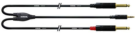 Cordial CFY 3 WPP-LONG Y-Audio-Kabel Klinke 3 m Rean Stecker
