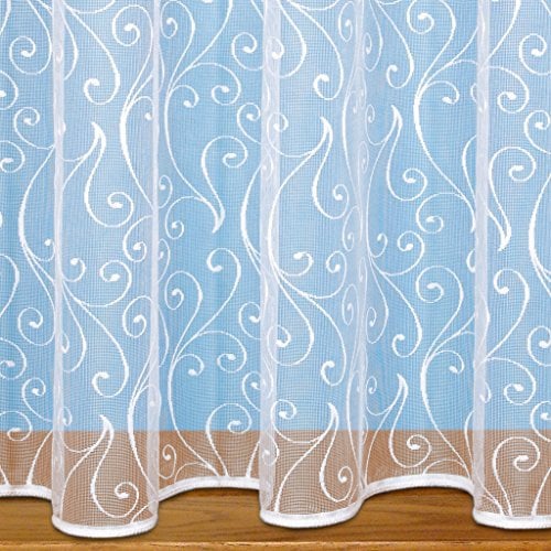 John Aird Scroll Design Net Curtain - Sold By The Metre - (Drop: 45 (114cm))