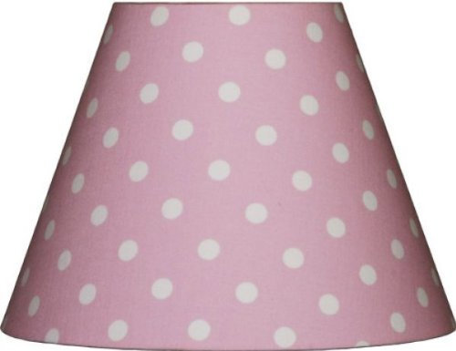 Lieblingslampen Lampenschirm rosa mit weißen Punkten für E14 Fassung