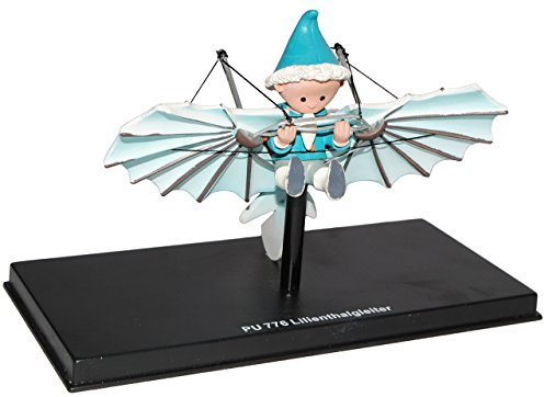 alles-meine.de GmbH unser Sandmännchen Figur - Lilienthalgleiter PU 776 - Set incl. Vitrine - Miniatur Figur Traummobile - Sandmann - Sammlermodell - Sammelfigur auch für Puppens..