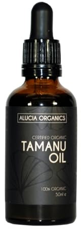 Huile de tamanu (Tamanu Oil) certifiée bio de Alucia Organics 50ml - pur, naturel, pressé à froid, végétalien, sans cruauté envers les animaux, pour la peau, le visage, le corps, le massage