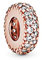 PANDORA Klares funkelndes Zwischenelement in 14 Karat rosévergoldeter Metalllegierung mit Cubic Zirkonia Timeless Collection