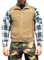 Jagdweste Jägerweste jagdbekleidung Fleece/Lederweste Weste Jagd braun, Größe:50