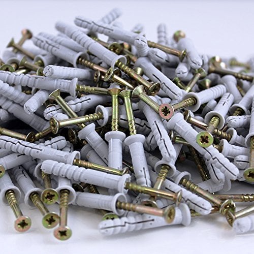 Schlagdübel Nylon 6 x 40-200 Stück Nageldübel Senkkopf Dübel Kreuzschlitz vormontiert