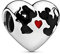 PANDORA Moments Disney, Minnie Mouse & Mickey Mouse Kiss Charm Sterling-Silber 8 x 11 x 11,5 mm (T/H/B)