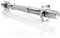 POWER-XTREME KH-G-L Kurzhantelstange 42cm I Dumbbell Handle I Kurzhantel mit Gewinde I 30mm Durchmesser I Kreuzrändelung I Hochglanzverchromt I Sternverschlüsse