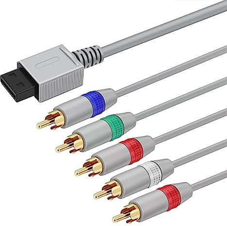 TNP Wii/Wii U Komponentenkabel, 5 Cinch-Video- und Cinch-Stereo-Audio-AV-Kabel, kompatibel mit Nintendo Wii und Wii U auf HDTV EDTV High Definition [Nintendo Wii] [Nintendo Wii U]